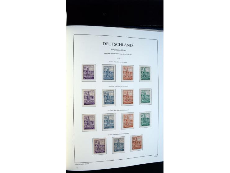 1945/49, ungebrauchte/postfrische und gestempelte Sammlung mit besseren Ausgaben, dabei Mi.-Nr. BI PF I  postfrisch, Block 2t