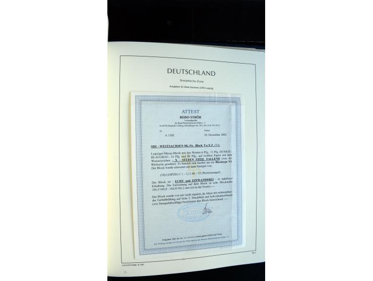 1945/49, ungebrauchte/postfrische und gestempelte Sammlung mit besseren Ausgaben, dabei Mi.-Nr. BI PF I  postfrisch, Block 2t