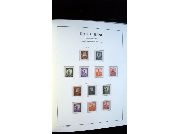 1945/49, ungebrauchte/postfrische und gestempelte Sammlung mit besseren Ausgaben, dabei Mi.-Nr. BI PF I  postfrisch, Block 2t