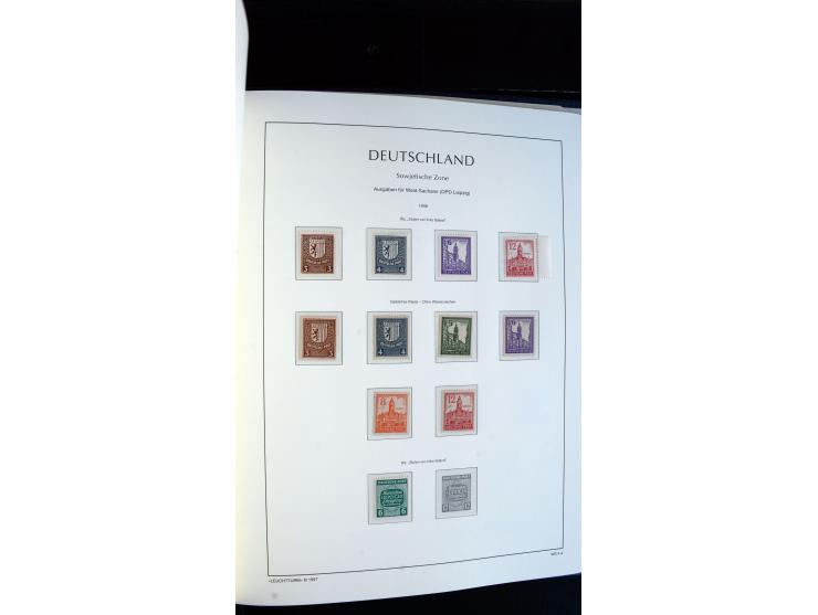 1945/49, ungebrauchte/postfrische und gestempelte Sammlung mit besseren Ausgaben, dabei Mi.-Nr. BI PF I  postfrisch, Block 2t