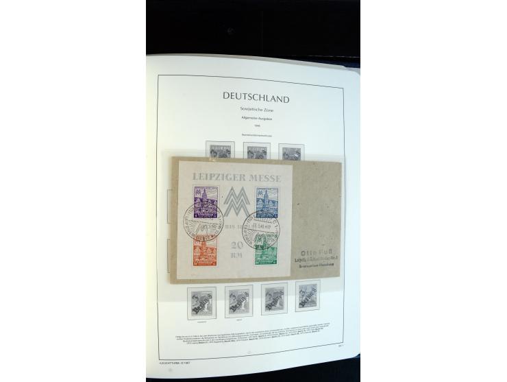 1945/49, ungebrauchte/postfrische und gestempelte Sammlung mit besseren Ausgaben, dabei Mi.-Nr. BI PF I  postfrisch, Block 2t