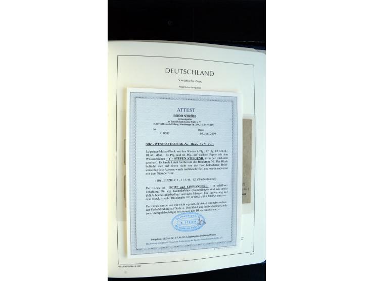 1945/49, ungebrauchte/postfrische und gestempelte Sammlung mit besseren Ausgaben, dabei Mi.-Nr. BI PF I  postfrisch, Block 2t