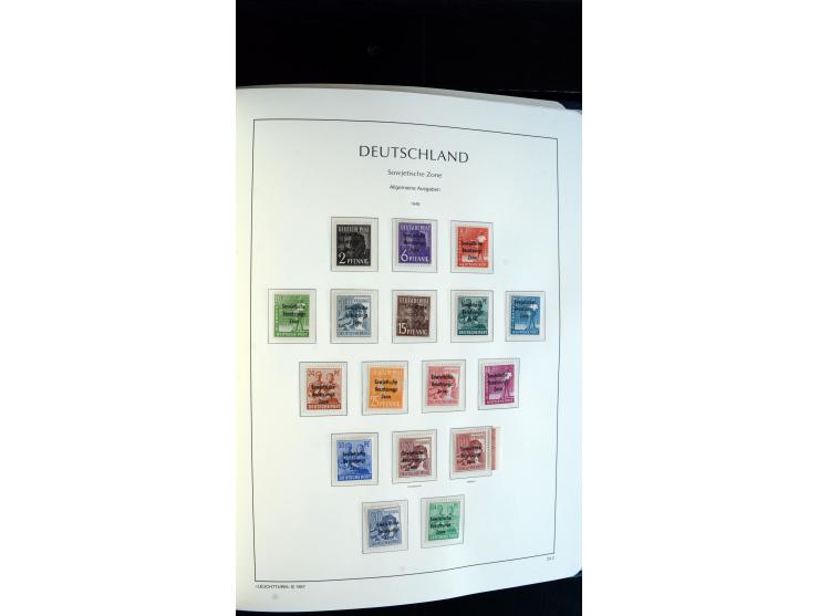 1945/49, ungebrauchte/postfrische und gestempelte Sammlung mit besseren Ausgaben, dabei Mi.-Nr. BI PF I  postfrisch, Block 2t