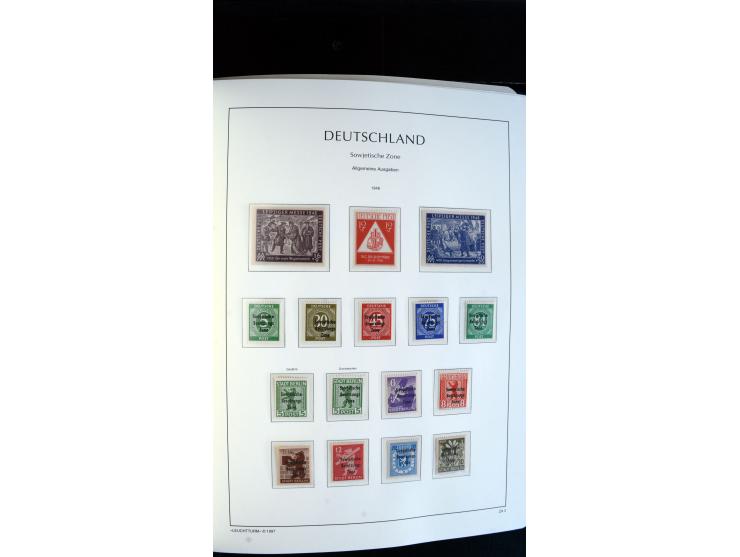 1945/49, ungebrauchte/postfrische und gestempelte Sammlung mit besseren Ausgaben, dabei Mi.-Nr. BI PF I  postfrisch, Block 2t