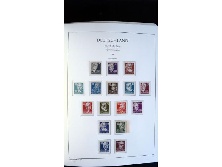 1945/49, ungebrauchte/postfrische und gestempelte Sammlung mit besseren Ausgaben, dabei Mi.-Nr. BI PF I  postfrisch, Block 2t