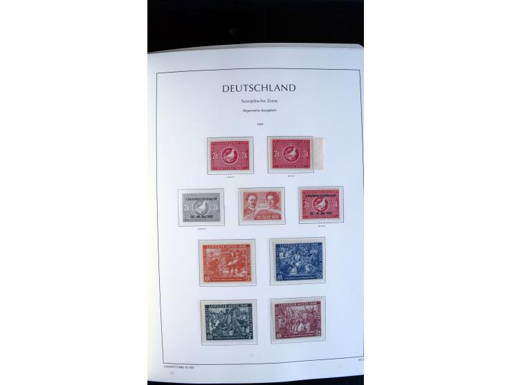 1945/49, ungebrauchte/postfrische und gestempelte Sammlung mit besseren Ausgaben, dabei Mi.-Nr. BI PF I  postfrisch, Block 2t