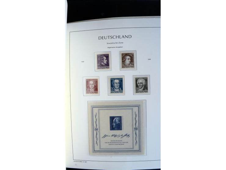 1945/49, ungebrauchte/postfrische und gestempelte Sammlung mit besseren Ausgaben, dabei Mi.-Nr. BI PF I  postfrisch, Block 2t
