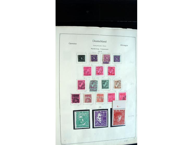 1945/49, ungebrauchte/postfrische und gestempelte Sammlung mit besseren Ausgaben, dabei Mi.-Nr. BI PF I  postfrisch, Block 2t