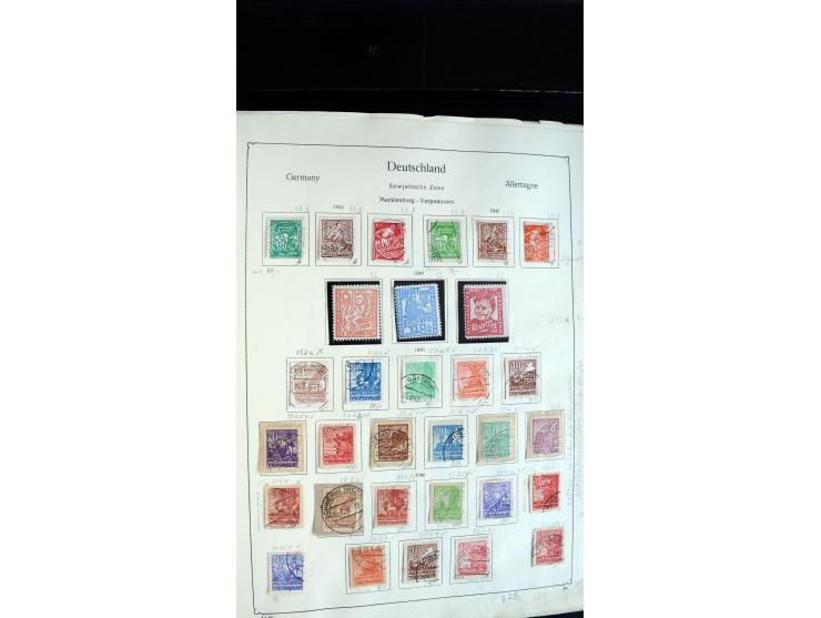 1945/49, ungebrauchte/postfrische und gestempelte Sammlung mit besseren Ausgaben, dabei Mi.-Nr. BI PF I  postfrisch, Block 2t