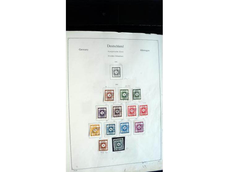 1945/49, ungebrauchte/postfrische und gestempelte Sammlung mit besseren Ausgaben, dabei Mi.-Nr. BI PF I  postfrisch, Block 2t
