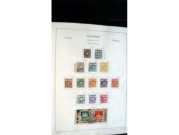 1945/49, ungebrauchte/postfrische und gestempelte Sammlung mit besseren Ausgaben, dabei Mi.-Nr. BI PF I  postfrisch, Block 2t