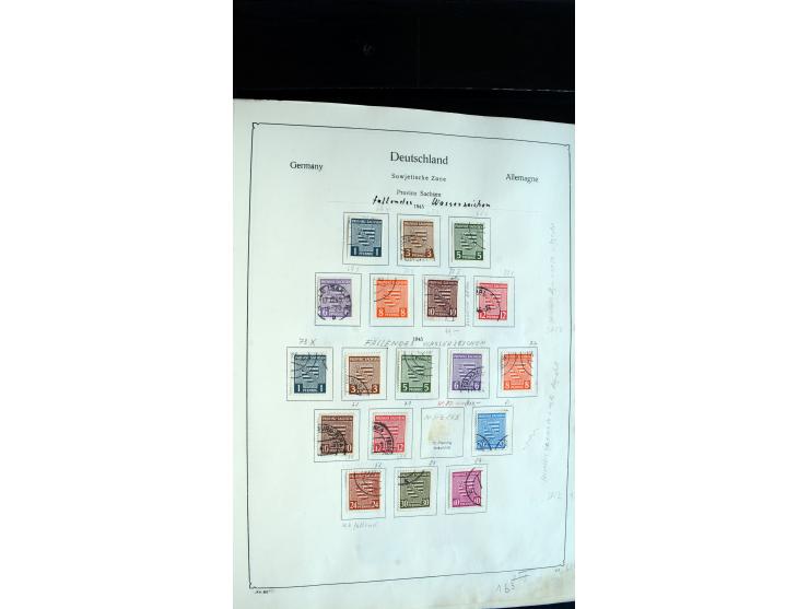 1945/49, ungebrauchte/postfrische und gestempelte Sammlung mit besseren Ausgaben, dabei Mi.-Nr. BI PF I  postfrisch, Block 2t