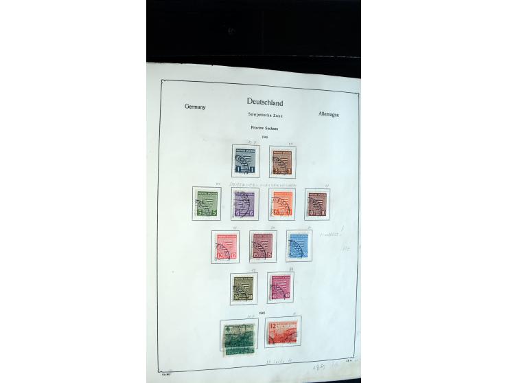 1945/49, ungebrauchte/postfrische und gestempelte Sammlung mit besseren Ausgaben, dabei Mi.-Nr. BI PF I  postfrisch, Block 2t