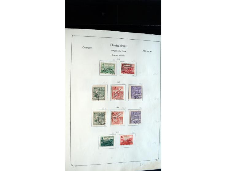 1945/49, ungebrauchte/postfrische und gestempelte Sammlung mit besseren Ausgaben, dabei Mi.-Nr. BI PF I  postfrisch, Block 2t