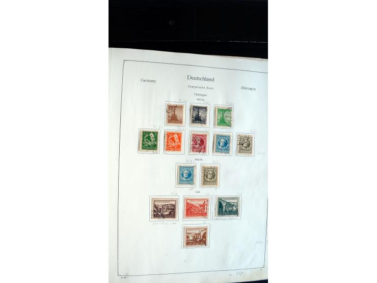 1945/49, ungebrauchte/postfrische und gestempelte Sammlung mit besseren Ausgaben, dabei Mi.-Nr. BI PF I  postfrisch, Block 2t