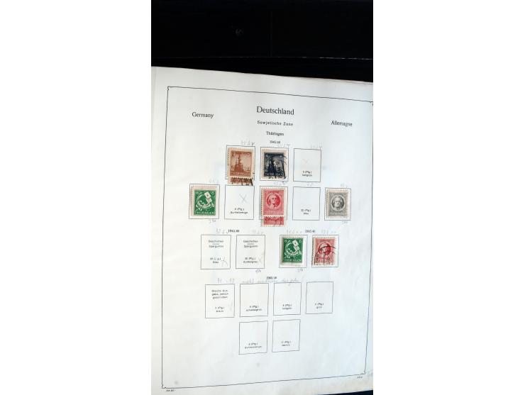 1945/49, ungebrauchte/postfrische und gestempelte Sammlung mit besseren Ausgaben, dabei Mi.-Nr. BI PF I  postfrisch, Block 2t