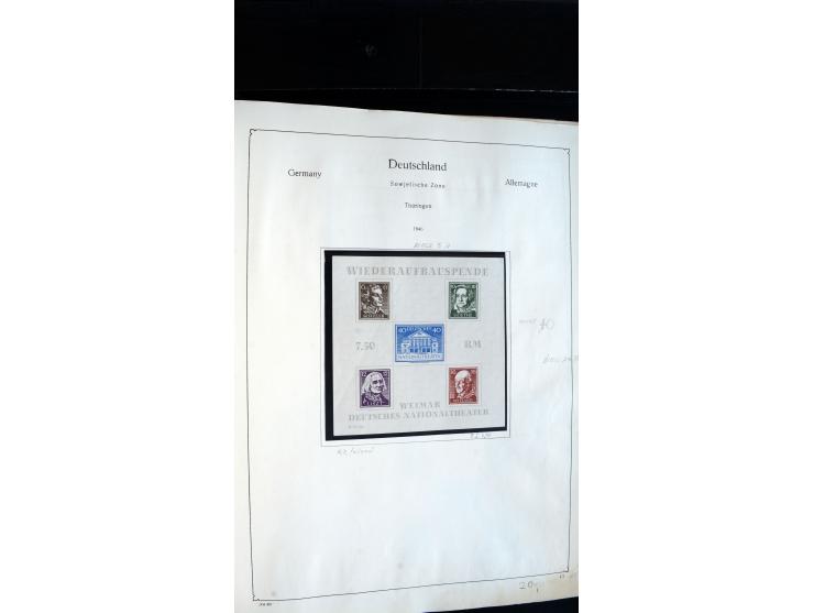 1945/49, ungebrauchte/postfrische und gestempelte Sammlung mit besseren Ausgaben, dabei Mi.-Nr. BI PF I  postfrisch, Block 2t