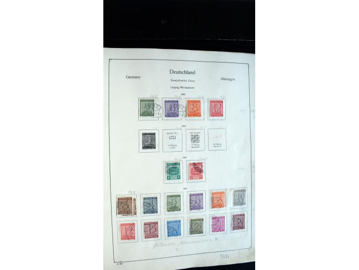 1945/49, ungebrauchte/postfrische und gestempelte Sammlung mit besseren Ausgaben, dabei Mi.-Nr. BI PF I  postfrisch, Block 2t