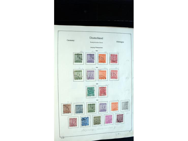 1945/49, ungebrauchte/postfrische und gestempelte Sammlung mit besseren Ausgaben, dabei Mi.-Nr. BI PF I  postfrisch, Block 2t