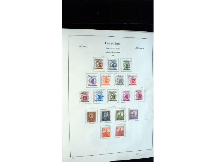 1945/49, ungebrauchte/postfrische und gestempelte Sammlung mit besseren Ausgaben, dabei Mi.-Nr. BI PF I  postfrisch, Block 2t
