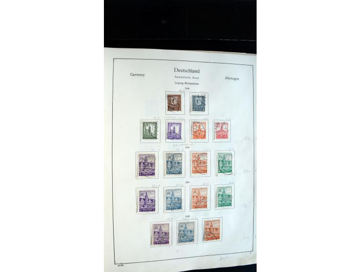 1945/49, ungebrauchte/postfrische und gestempelte Sammlung mit besseren Ausgaben, dabei Mi.-Nr. BI PF I  postfrisch, Block 2t