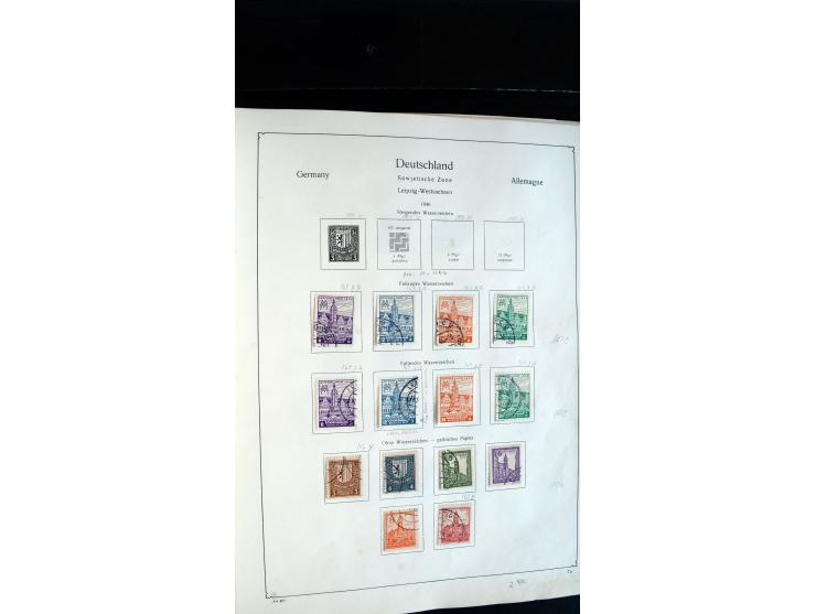 1945/49, ungebrauchte/postfrische und gestempelte Sammlung mit besseren Ausgaben, dabei Mi.-Nr. BI PF I  postfrisch, Block 2t