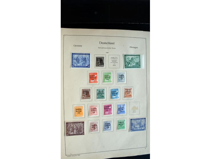 1945/49, ungebrauchte/postfrische und gestempelte Sammlung mit besseren Ausgaben, dabei Mi.-Nr. BI PF I  postfrisch, Block 2t