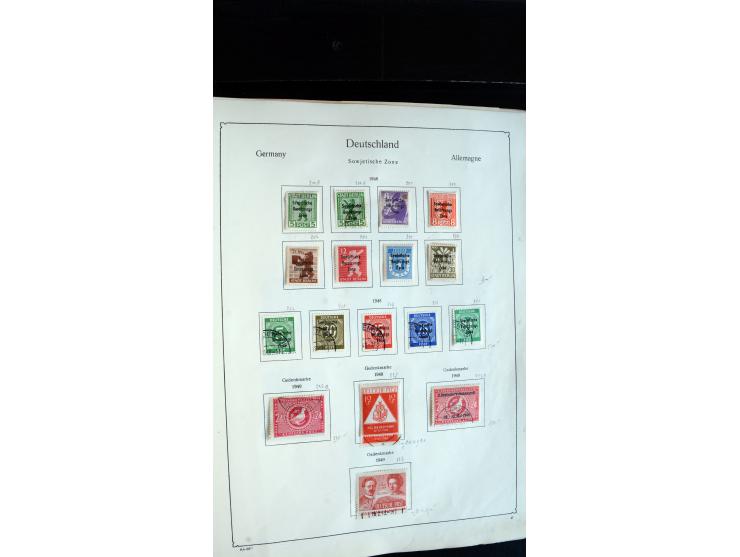 1945/49, ungebrauchte/postfrische und gestempelte Sammlung mit besseren Ausgaben, dabei Mi.-Nr. BI PF I  postfrisch, Block 2t