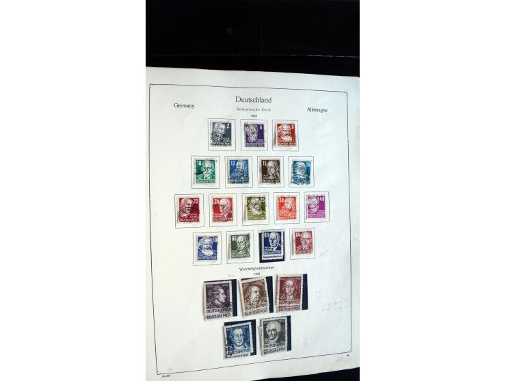 1945/49, ungebrauchte/postfrische und gestempelte Sammlung mit besseren Ausgaben, dabei Mi.-Nr. BI PF I  postfrisch, Block 2t