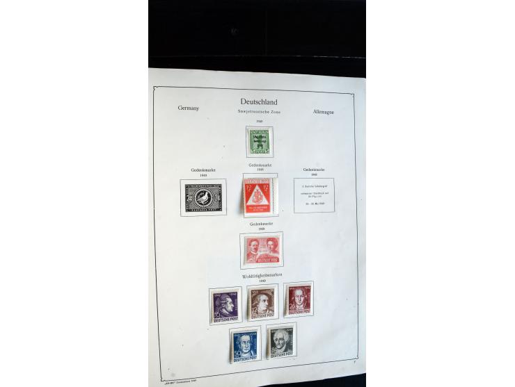 1945/49, ungebrauchte/postfrische und gestempelte Sammlung mit besseren Ausgaben, dabei Mi.-Nr. BI PF I  postfrisch, Block 2t