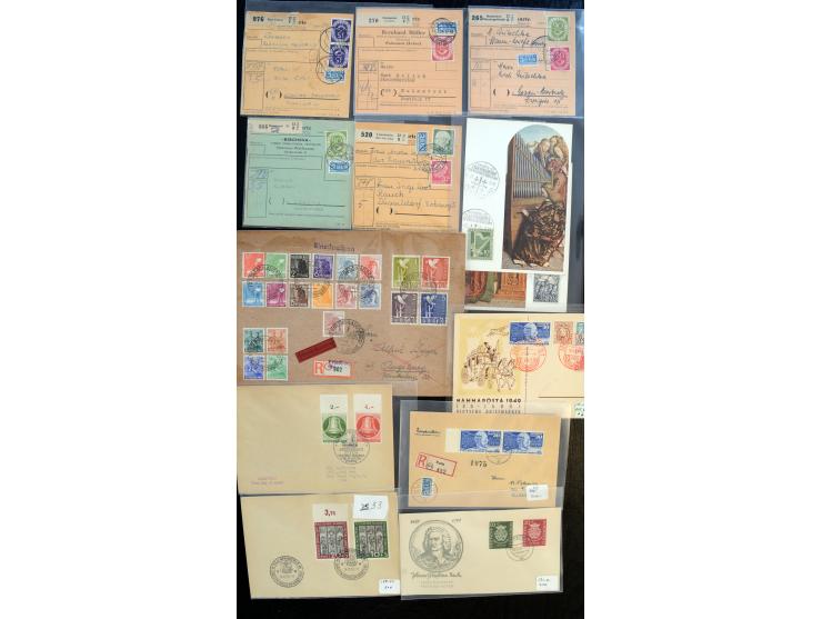 1946/56, sehr interessante Partie mit über 100 Briefe und Karten, ab Lokalausgaben, meist Bund und Berlin mit vielen guten Fr