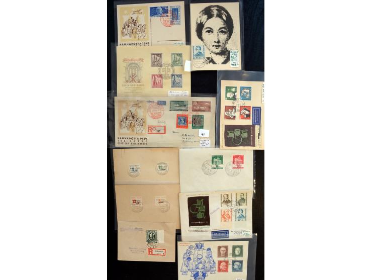 1946/56, sehr interessante Partie mit über 100 Briefe und Karten, ab Lokalausgaben, meist Bund und Berlin mit vielen guten Fr
