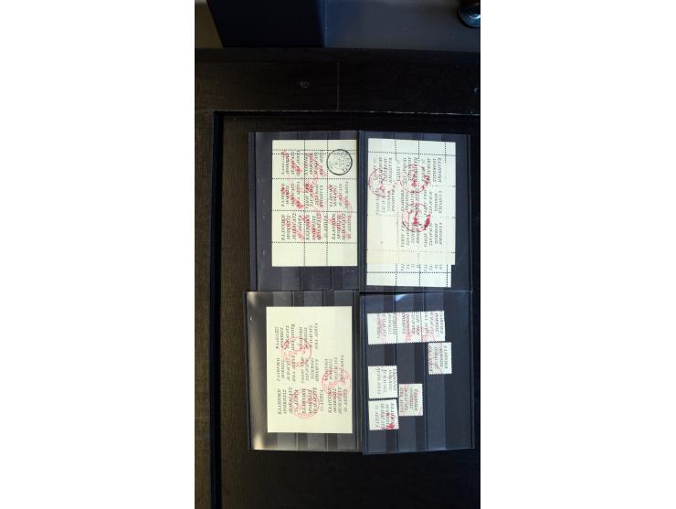 1913, Group of stamps as per the following: First Labels Issue with two unused perforated and an imperf sheet all with part w