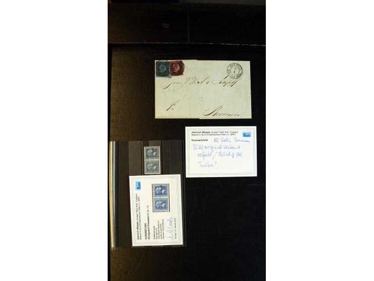 1858/1933, kleine ungebrauchte und gestempelte Partie, dabei Preußen Mi.-Nr. 11b im Paar gestempelt, ein verfälschter Brief, 