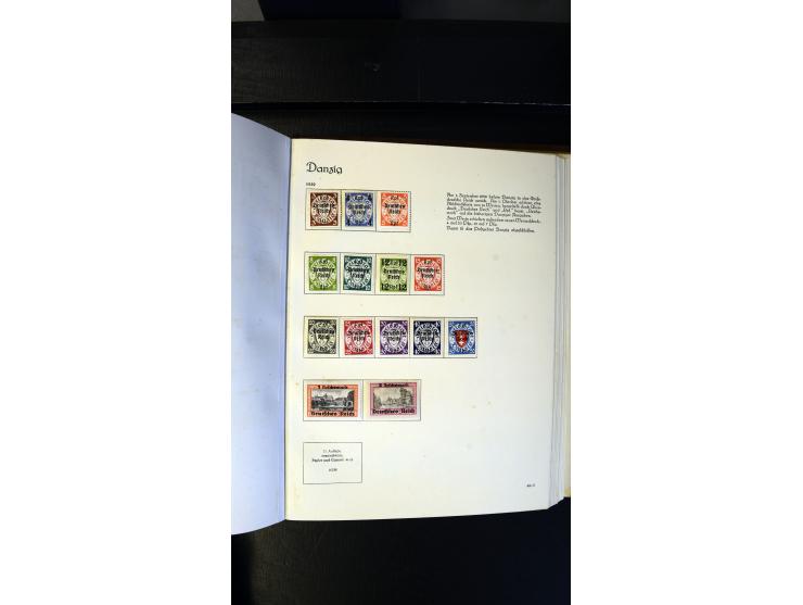 1920/35, ungebrauchte und gestempelte Sammlung mit vielen besseren Werten, dabei Danzig mit besseren Werten Kleiner Innendien