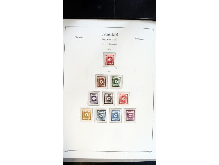 1945/49, postfrische Sammlung mit u.a. Mi.-Nr. BIb, 80X, 150-55X, Bl.1x, 2t (leichte Gummifehler), 4, 5Y, 6 etc.