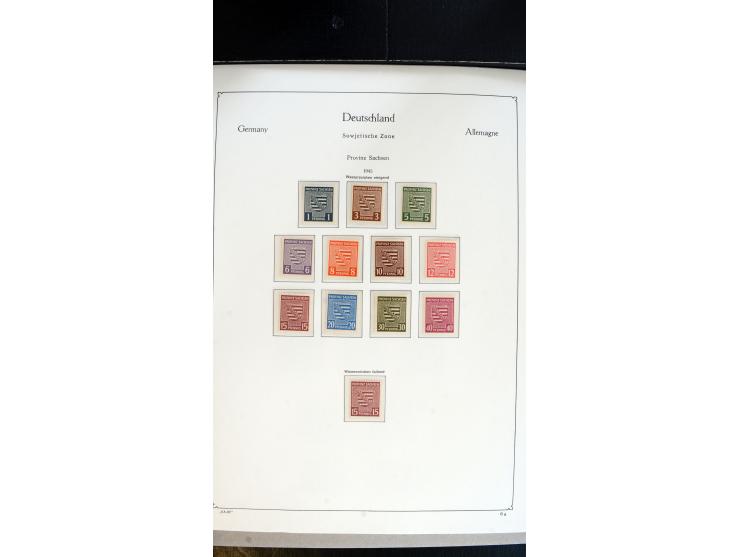 1945/49, postfrische Sammlung mit u.a. Mi.-Nr. BIb, 80X, 150-55X, Bl.1x, 2t (leichte Gummifehler), 4, 5Y, 6 etc.