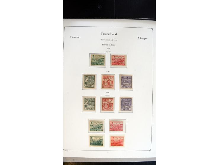 1945/49, postfrische Sammlung mit u.a. Mi.-Nr. BIb, 80X, 150-55X, Bl.1x, 2t (leichte Gummifehler), 4, 5Y, 6 etc.