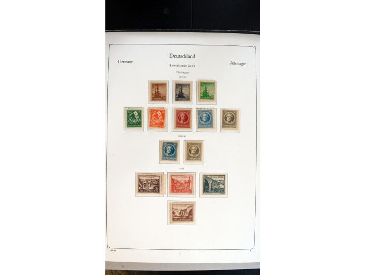 1945/49, postfrische Sammlung mit u.a. Mi.-Nr. BIb, 80X, 150-55X, Bl.1x, 2t (leichte Gummifehler), 4, 5Y, 6 etc.