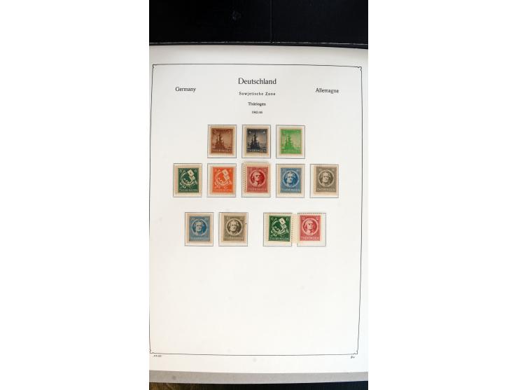 1945/49, postfrische Sammlung mit u.a. Mi.-Nr. BIb, 80X, 150-55X, Bl.1x, 2t (leichte Gummifehler), 4, 5Y, 6 etc.