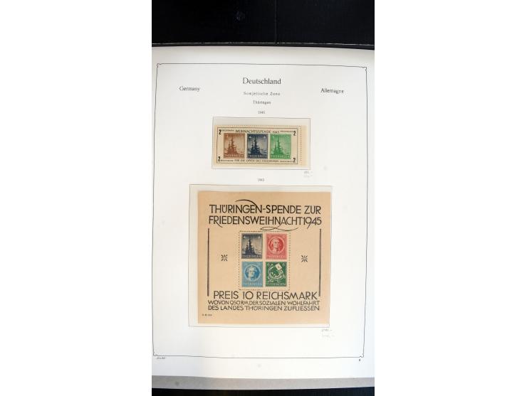 1945/49, postfrische Sammlung mit u.a. Mi.-Nr. BIb, 80X, 150-55X, Bl.1x, 2t (leichte Gummifehler), 4, 5Y, 6 etc.