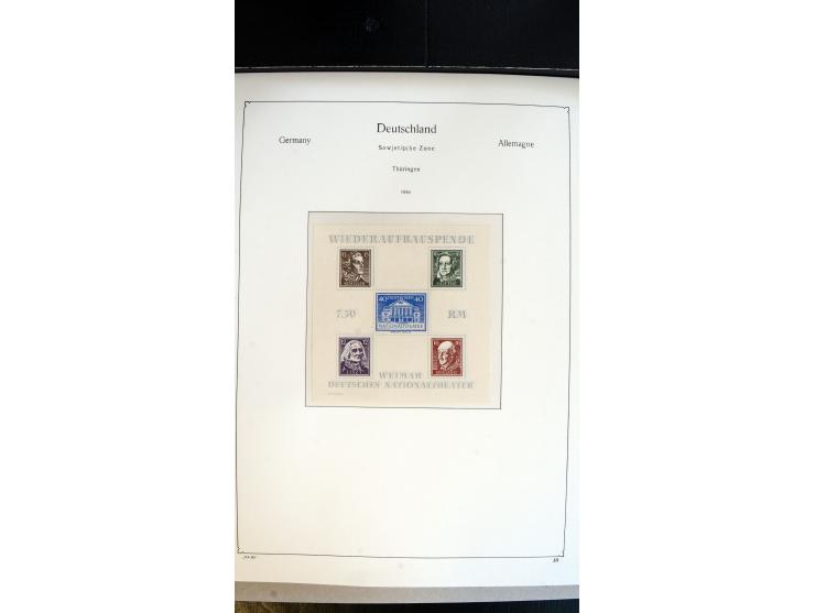 1945/49, postfrische Sammlung mit u.a. Mi.-Nr. BIb, 80X, 150-55X, Bl.1x, 2t (leichte Gummifehler), 4, 5Y, 6 etc.
