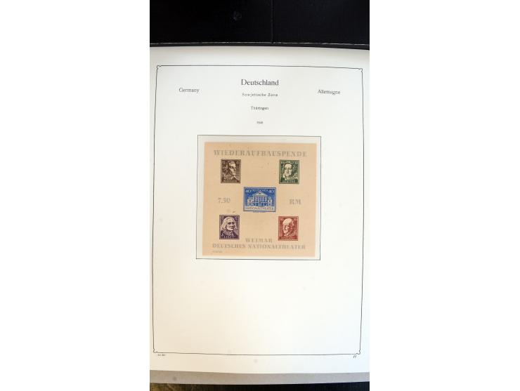 1945/49, postfrische Sammlung mit u.a. Mi.-Nr. BIb, 80X, 150-55X, Bl.1x, 2t (leichte Gummifehler), 4, 5Y, 6 etc.