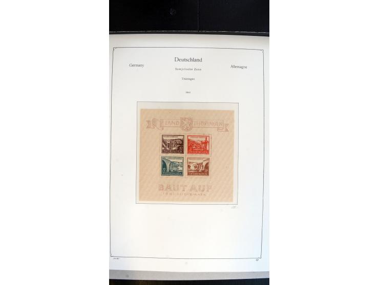 1945/49, postfrische Sammlung mit u.a. Mi.-Nr. BIb, 80X, 150-55X, Bl.1x, 2t (leichte Gummifehler), 4, 5Y, 6 etc.