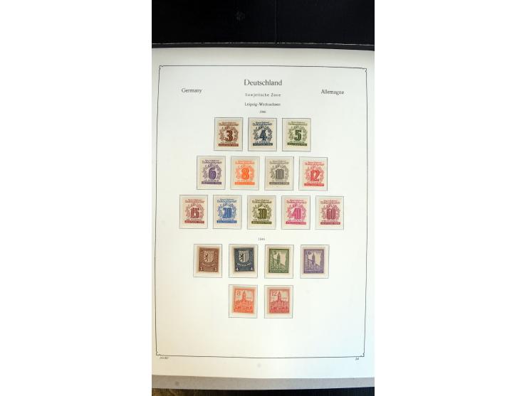 1945/49, postfrische Sammlung mit u.a. Mi.-Nr. BIb, 80X, 150-55X, Bl.1x, 2t (leichte Gummifehler), 4, 5Y, 6 etc.