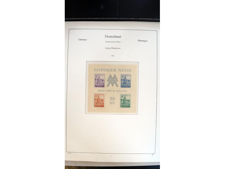 1945/49, postfrische Sammlung mit u.a. Mi.-Nr. BIb, 80X, 150-55X, Bl.1x, 2t (leichte Gummifehler), 4, 5Y, 6 etc.