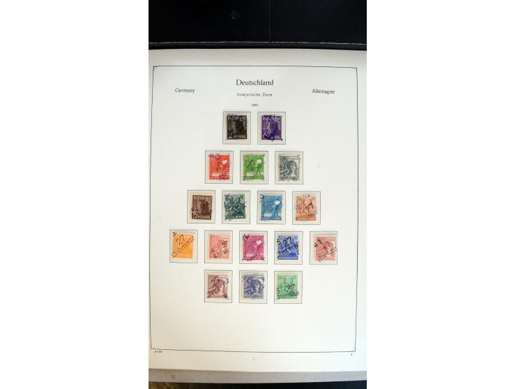 1945/49, postfrische Sammlung mit u.a. Mi.-Nr. BIb, 80X, 150-55X, Bl.1x, 2t (leichte Gummifehler), 4, 5Y, 6 etc.