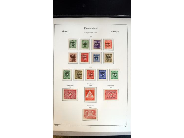 1945/49, postfrische Sammlung mit u.a. Mi.-Nr. BIb, 80X, 150-55X, Bl.1x, 2t (leichte Gummifehler), 4, 5Y, 6 etc.