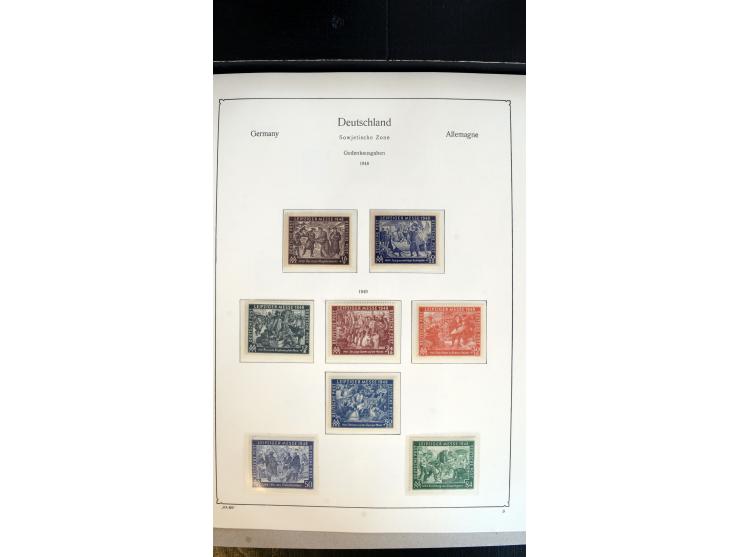1945/49, postfrische Sammlung mit u.a. Mi.-Nr. BIb, 80X, 150-55X, Bl.1x, 2t (leichte Gummifehler), 4, 5Y, 6 etc.