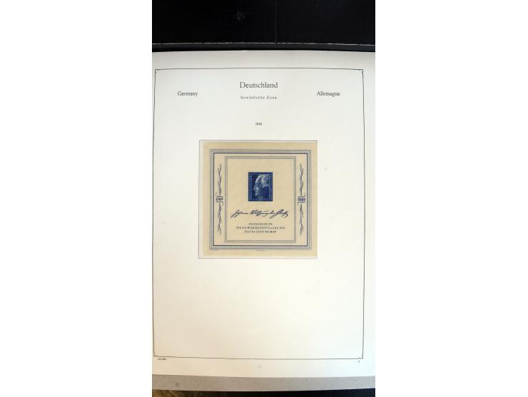 1945/49, postfrische Sammlung mit u.a. Mi.-Nr. BIb, 80X, 150-55X, Bl.1x, 2t (leichte Gummifehler), 4, 5Y, 6 etc.